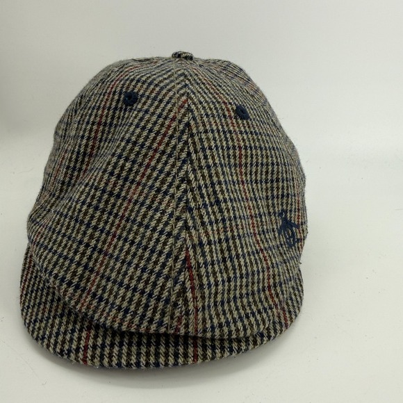 Original Penguin Original Wool Blend Herringbone Newsboy Flat Cap Hat Gray - Picture 2 of 10